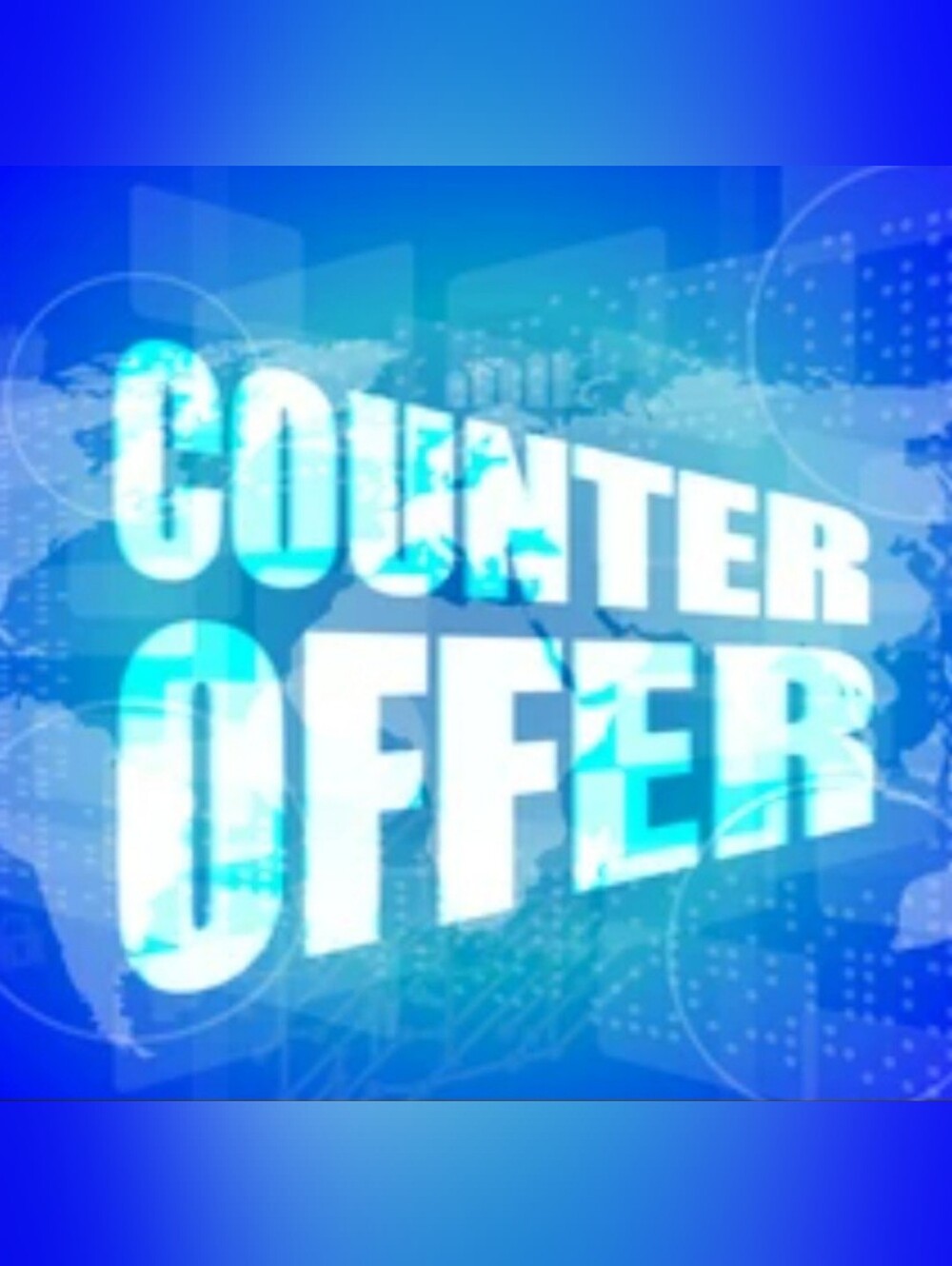 Counter Offer Graphic Tee Blue White Design